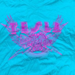 Tesla small  Love will find a way t shirt